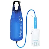 Waterdrop Gravity Water Filter Straw, Camping Water Filtration System, Water Purifier Survival for Travel, Backpacking and Emergency Preparedness, 1.5 gal Bag, 0.1 Micron, 5 Stage Filtration