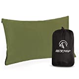 REDCAMP Small Camping Pillows for Sleeping, Cotton Ultralight Compressible Camp Pillow Portable for Backpacking Hiking Outdoor Traveling, Green
