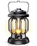 LEACCO Camping Lantern, LED Lamp Type C Rechargeable, Emergency Light 8-130h Runtime for Power Outages, Hurricane, Outdoors, Home Decor