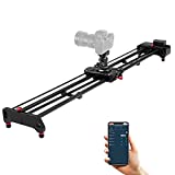 GVM Motorized Camera Slider,48' Wireless Carbon Fiber Dolly Rail Camera Slider with APP Control, Motorized Time Lapse and Video Shot Follow Focus Shot and 120 Degree Panoramic Shooting