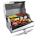 Camco Kuuma Premium Stainless Steel Mountable Gas Grill w/Regulator Compact Portable Size Perfect for Boats, Tailgating and More - Stow N Go 216' (58155)