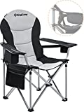 KingCamp Camping Chair Lawn Chair Folding Camping Chair for Adults Folding Camp Chair with Lumbar Support+Adjustable Armrest+Cooler Bag Cup Holder,Side+Head Pocket,for Picnic, Camp,Fishing,Max 353lbs
