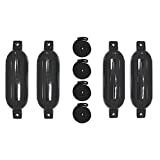 Extreme Max 3006.7384 BoatTector Inflatable Fender Value 4-Pack - 6.5' x 22', Black
