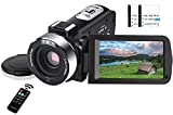 Camcorder Full HD 2.7K 30FPS 30MP 16X Digital Zoom Video Camera for YouTube Pause Function Vlogging Camera with 3.0’’ LCD and 270° Rotation Screen Digital Camera