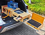 Overland Kitchen, Vehicle Camping Table with Drawer, for SUV/Trunk Bed/Storage, for up to 2 Burners Camp Stove, Folding, pullout, Pull Out