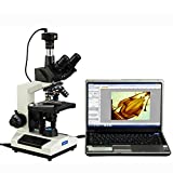 OMAX - M837ZL-C100U 40X-2500X Full Size Lab Digital Trinocular Compound LED Microscope with 10MP USB Camera and 3D Mechanical Stage