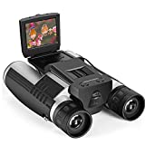 2' LCD Display Digital Binoculars with Camera 12x32 5MP Take Pictures Video Telescope for Watching Bird Football Game Sports Concert with 16GB Memery Card Strap & Pouch