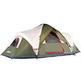 QUICK-UP 6 Person Tents for Family Camping, Quick Easy Set Up, Instant Pop Up Dome Outdoor Tent, Rainproof with Rainfly and Mesh Roofs & Door & Windows - 13.5' x 7'