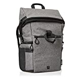 Amazon Basics Large Camera Backpack with 15' Laptop Compartment - 12 x 7 x 18 Inches (Light Gray)