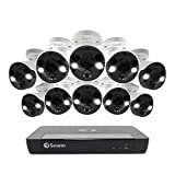 Swann Home Security Camera System, 16 Channel 10 Cameras POE NVR 4K Ultra HD, Indoor/Outdoor Wired Surveillance CCTV, Face Recognition, Night Vision, Motion Sensor Lights, 2TB HD, SWNVK-1686810FB