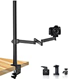Heavy Overhead Camera Desk Mount Stand, Top Down DSLR Photography Rig Holder, with Flexible Arm, 360° Rotatable Ball Head, Perfect for Your Home Studio11