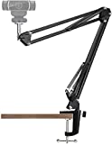 Webcam Stand - 14 Inch Suspension Scissor Durable Bracket with Aluminum Desk Clamp Mount - Built-in 1/4' Screw for Logitech Webcam C930e,C930,C920, C922x,C922, Brio 4K, C925e,C615 by Pipishell-PIWS03