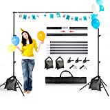 Backdrop Stand 6.5x10ft, Photo Video Studio Adjustable Backdrop Stand for Parties, Wedding, Photography, Advertising Display