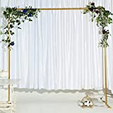 Efavormart 8Ft x 8Ft Gold Metal Wedding Arch, Photo Booth, Ceremony Backdrop Stand - 100 Lbs Capacity