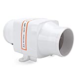 Erfo 3' in-Line Marine Bilge Air Blower Electric for Boat Bilges and Heads, DC12V, 2.5A, 130CFM, 3' Outlet Hose