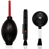 Camera Cleaning Kit with Camera Cleaning Pen Brush, Air Blaster Blower and Lens Brush Blower Brush Dust Cleaner for Lens, Camera, SLR, Telescope, Magnifying Glass, Phone