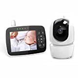 Video Baby Monitor with Camera and Audio,Portable Travel No WiFi Baby Monitors with 3.5' 720p Display,960ft Range,Temperature Monitoring,Two-Way Audio Talk,Invisible Infrared Night Vision