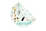Pearhead Plush Baby Mat, Jungle Animals Infant Mat, Reversible Polka Dot Play Mat, Soft, Portable and Washable Baby Tummy Time and Play Gym Mat