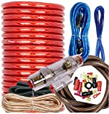 Complete 2500W Gravity 4 Gauge Amplifier Installation Wiring Kit Amp Pk2 4 Ga Red - for Installer and DIY Hobbyist - Perfect for Car/Truck/Motorcycle/Rv/ATV, 2500W / RED