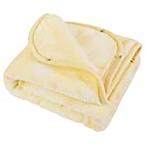 JOIE BEAN Fleece Baby Wrap Swaddle Blanket and Infant Sleeping Bag | Adjustable Sleep Sack 2 in 1 Blanket | Soft Fleece Baby Wearable Blanket, Stroller Wrap for Secure Sleep Nap - Yellow