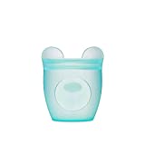 Zip Top Reusable 100% Silicone Baby + Kid Snack Containers- The only containers that stand up, stay open and zip shut! No Lids! Made in the USA - Teal Bear