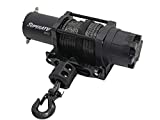 SuperATV Black Ops 6000 LB Winch Kit for UTV/ATV | Includes 50' Synthetic Rope | Wireless Remote with Water-Resistant Receiver | Permanent Magnet DC 12V, 1.9 HP Motor and More!