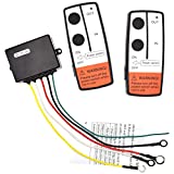 Riyitauto 2pcs 12V Recovery Wireless Winch Remote Control Kit for Truck Jeep ATV SUV Handset Switch Controller 100 Feet