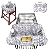 Shopping Cart Cover for Baby - High Chair Cover and Padded Grocery Cart Protector for Babies - with Clear Phone Window, Storage Pockets, Sippy Cup & Toy Straps & Carrying Pouch - Machine Washable