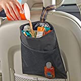 High Road Hanging Car Trash Bag with Washable Leakproof Lining and Mesh Storage Pocket