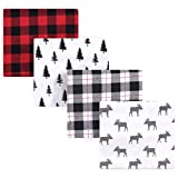 Hudson Baby Unisex Baby Cotton Flannel Receiving Blankets Moose, One Size