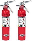 Amerex B417, 2.5 lb. ABC Dry Chemical Class A B C Fire Extinguisher with Wall Bracket, 2 pack