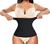 MICOHPKLE Waist Trainer for Women Postpartum Belly Band Wrap Belt C-Section Recovery Tummy Control Waist Cincher Body Shaper (Large, Black)