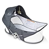 Beberoad, Love Travel Bassinet Portable Baby Bed for Newborn Infants-Folding Bassinet in Bed Mini Crib with Mosquito Net and Canopy Lightweight Washable Foldable Grey