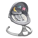 Nova Baby Swing for Infants - Motorized Portable Swing, Bluetooth Music Speaker with 10 Preset Lullabies, Remote Control, Gray - Jool Baby Products
