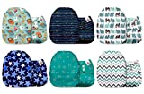 Mama Koala 1.0 Neutral Baby Cloth Pocket Diapers, Washable 6 Pack Pocket Cloth Diapers with 6 Microfiber Diaper Inserts (Jagger)