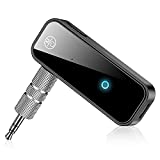 INECIY Bluetooth 5.0 Receiver for Car,Noise Cancelling Bluetooth AUX Adapter,3.5mm Jack Aux Reciever, 2-in-1 Wireless TransmitterSuitable for Speakers/Headphones/Home Music Streaming Stereo/car/pc