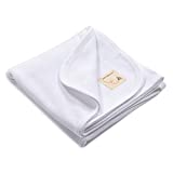Burt's Bees Baby - Receiving Blanket, 100% Organic Cotton Swaddle, Stroller or Tummy Time Blanket (Cloud White)
