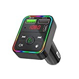 Bluetooth FM Transmitter ,Wireless Bluetooth Car Adapter Bluetooth Radio for Car, MP3 Player with 3.1A Dual USB PD TypeC Charge, Hands Free Calling Auto TF U Disk