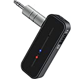 Wireless Bluetooth Aux Car Adapter - Portable Mini Bluetooth Lossless Music Receiver Transmitter with Microphone and Hands-Free Call for Home Stereo | Car Audio | Headset | TV, Fast Charging