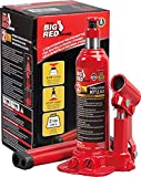 BIG RED TAM90203B Torin Hydraulic Welded Bottle Jack, 2 Ton (4,000 lb) Capacity, Red