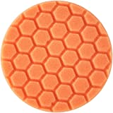 Chemical Guys BUFX_102_HEX5 Hex-Logic Medium-Heavy Cutting Pad, Orange, 5.5' Pad made for 5' backing plates