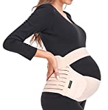 Maternity Belt , Pregnancy 3 in 1 Support Belt for Back /Pelvic/Hip Pain , Maternity Band Belly Support for Pregnancy Belly Support Band (L: Fit Ab 39.5'-51.3', Nude)