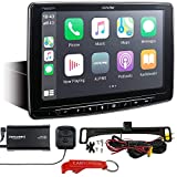 Alpine iLX-F409 9' Car Stereo Bundle with SiriusXM Tuner and Backup Camera. Apple CarPlay, Android Auto, Bluetooth, 1-DIN Halo9 Digital Media Receiver with XL Adjustable Capacitive Touchscreen, No CD