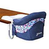 Hook On High Chair, Clip on Table High Chair with Dining Tray for Babies and Toddlers, Folding Flat Feeding Seat with Convenient Carry Bag for Home and Travel(Denim Blue)