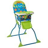 Cosco Simple Fold Deluxe High Chair with 3-Position Tray (Monster Syd)