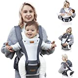 besrey Baby Carrier with Hip Seat, Ergonomic Happy Toddler Carrier Men Dad Mom, Front Kangaroo Carrier Face in Out, Infant Chest Breathable Mesh Wrap Carrier Back Wear, Breastfeed Forward