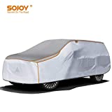 Sojoy Anti-Hail Damage Car Cover Thick Multi-Layered EVA Car Protector, Hail/Rain/Snow/Heat ,Waterproof/Dustproof/Scratchproof /UV Protection ,for SUV, Suitable for in Full Cover Size (SUV) (XXL)