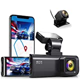 REDTIGER F7N 4K Dual Dash Cam Built-in WiFi GPS Front 4K/2.5K and Rear 1080P Dual Dash Camera for Cars,3.16' Display,170° Wide Angle Dashboard Camera Recorder with Sony Sensor,Support 256GB Max