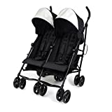 Summer Infant 3Dlite Double Convenience Lightweight Double Stroller for Infant & Toddler with Aluminum Frame, Two Large Seats with Individual Recline, Extra-Large Storage Basket, Black