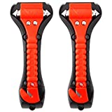 Car Safety Hammer Set of 2 Emergency Escape Tool Auto Car Window Glass Hammer Breaker and Seat Belt Cutter Escape 2-in-1 for Family Rescue & Auto Emergency Escape Tools